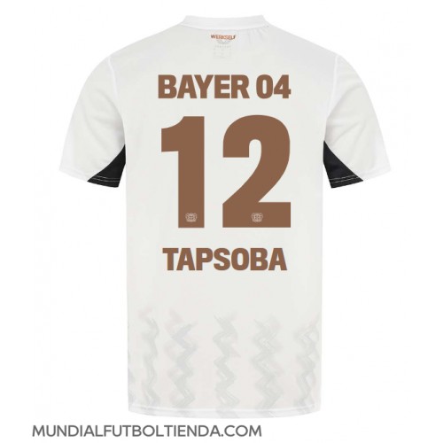 Camiseta Bayer Leverkusen Edmond Tapsoba #12 Segunda Equipación Replica 2024-25 mangas cortas